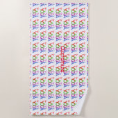 Yoga Poses Silhouettes Thunder_Cove Strandlaken (Voorkant)