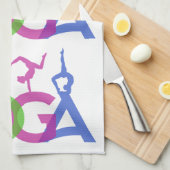 Yoga Poses Silhouettes Thunder_Cove Theedoek (Quarter Fold)