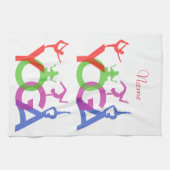 Yoga Poses Silhouettes Thunder_Cove Theedoek (Horizontaal)