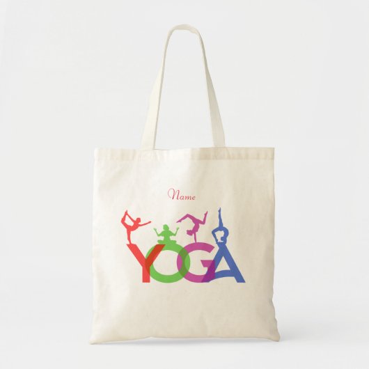 Yoga Poses Silhouettes Thunder_Cove Tote Bag (Voorkant)