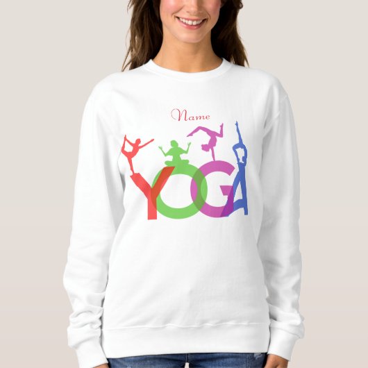 Yoga Poses Silhouettes Thunder_Cove Trui (Voorkant)