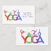 Yoga Poses Silhouettes Thunder_Cove Visitekaartje (Voorkant / Achterkant)