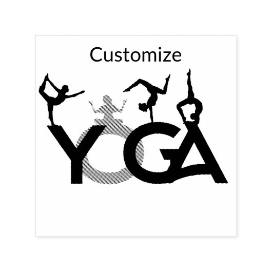 Yoga Poses Silhouettes Thunder_Cove Zelfinktende Stempel (Design)