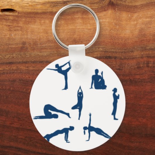 Yoga Poses Sleutelhanger (Voorkant)