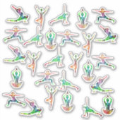 Yoga Poses Sticker (Voorkant)