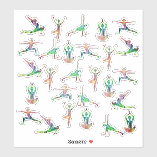 Yoga Poses Sticker (Vel)