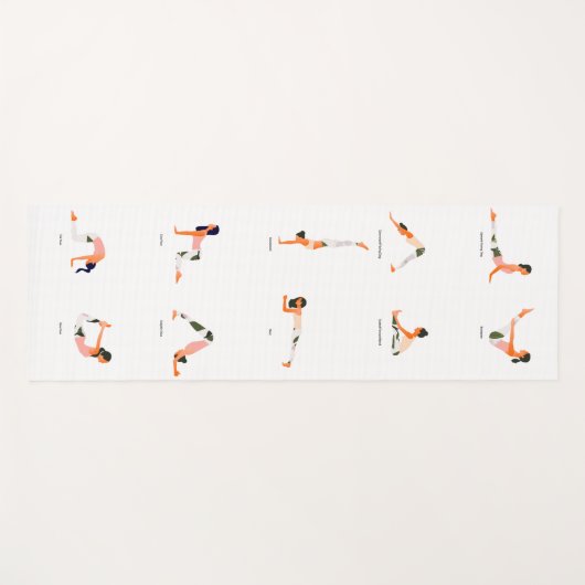 Yoga Poses Thema Yoga Mat (Voorkant (horizontaal))