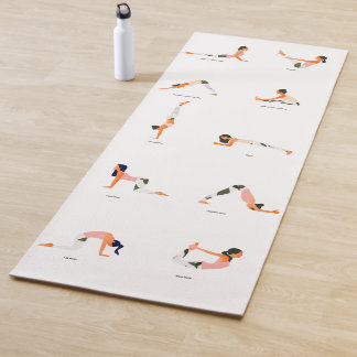 Yoga Poses Thema Yoga Mat