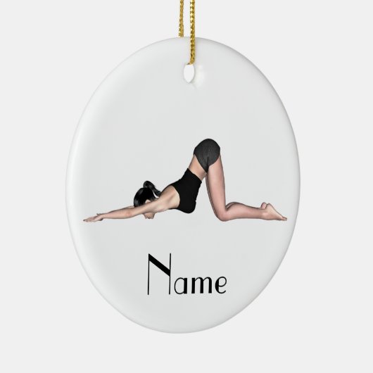 Yoga Poses Thunder_Cove Keramisch Ornament (Rechts)