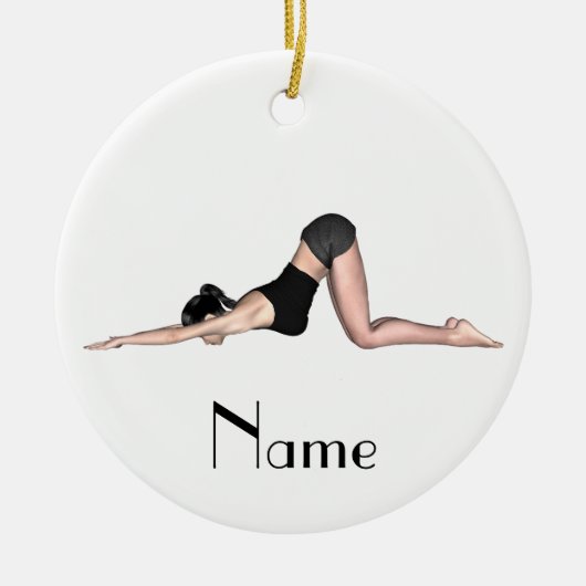 Yoga Poses Thunder_Cove Keramisch Ornament (Voorkant)