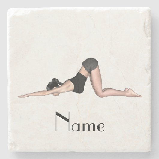 Yoga Poses Thunder_Cove Stenen Onderzetter (Voorkant)