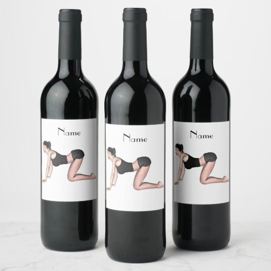 Yoga Poses Thunder_Cove Wijn Etiket (Flessen)