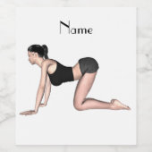 Yoga Poses Thunder_Cove Wijn Etiket (Enkel label)