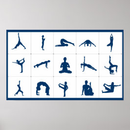 Yoga Poses Tree of Life, Lotus & More Chart Poster