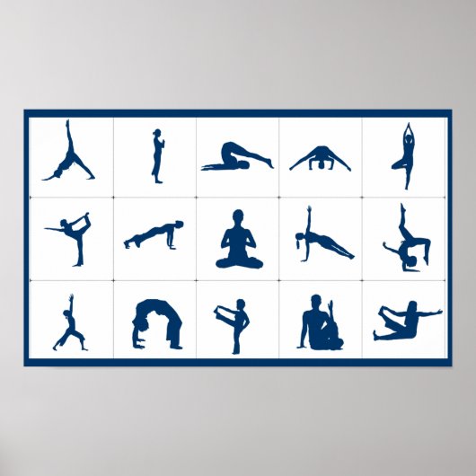 Yoga Poses Tree of Life, Lotus & More Chart Poster (Voorkant)