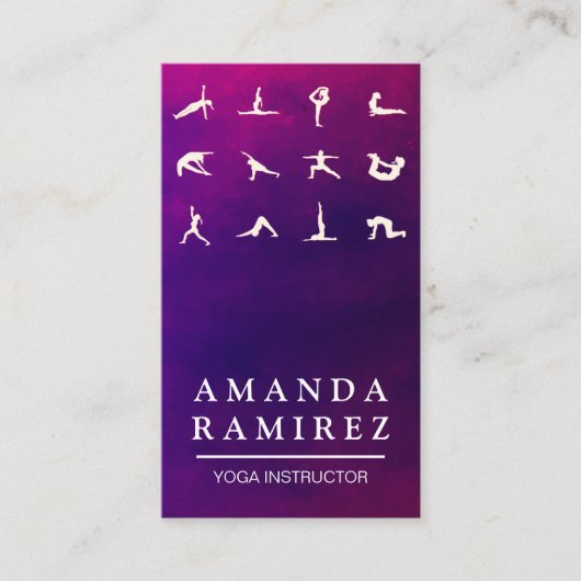 Yoga Poses Visitekaartje (Voorkant)