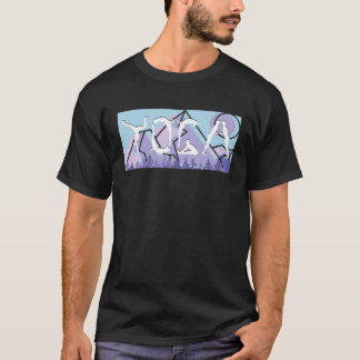 Yoga Poses voor Mannen Vrouwen Yoga Retro Meditati T-shirt