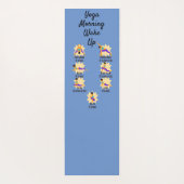 Yoga poses voordat het bed wakker wordt yogamat (Achterkant)