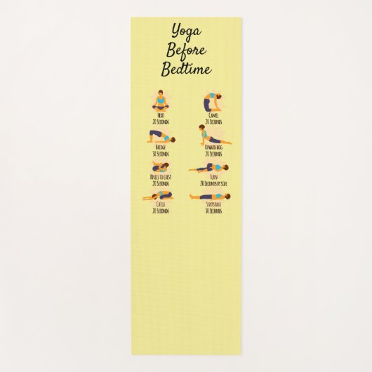 Yoga poses voordat het bed wakker wordt yogamat (Voorkant)