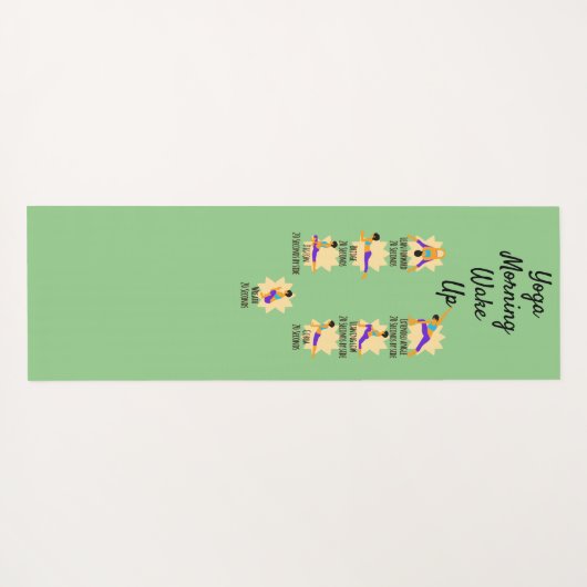 Yoga poses voordat het bed wakker wordt yogamat (Achterkant (horizontaal))