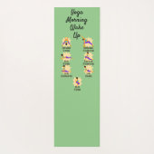 Yoga poses voordat het bed wakker wordt yogamat (Achterkant)