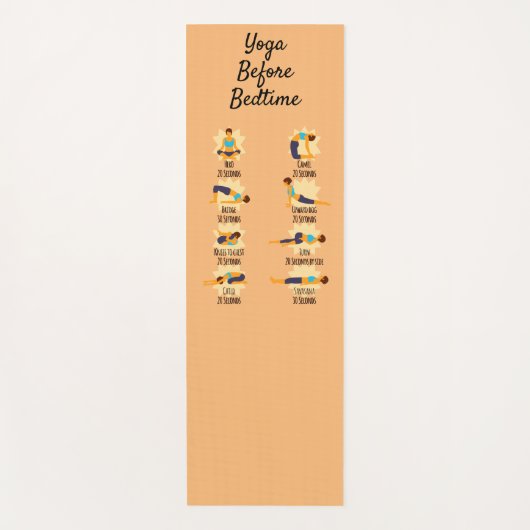 Yoga poses voordat het bed wakker wordt yogamat (Voorkant)
