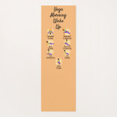 Yoga poses voordat het bed wakker wordt yogamat (Achterkant)