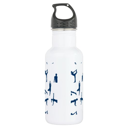 Yoga Poses Waterfles (Achterkant)