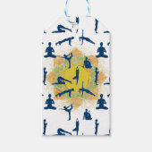 Yoga Poses with Lotus Flower Cadeaulabel (Voorkant)