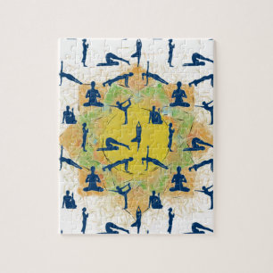 Yoga Poses with Lotus Flower Legpuzzel