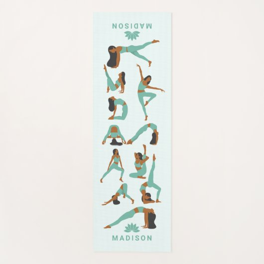 Yoga Positie Aangepaste Naam Yogamat (Voorkant)