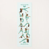 Yoga Positie Aangepaste Naam Yogamat (Achterkant)