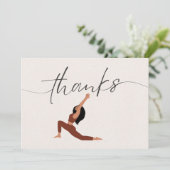 Yoga Positie Dank u kaart (Staand voorkant)