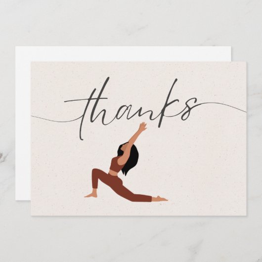 Yoga Positie Dank u kaart (Voorkant / Achterkant)