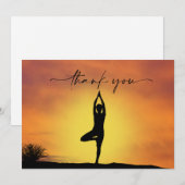 Yoga Positie Dank u kaart (Voorkant / Achterkant)