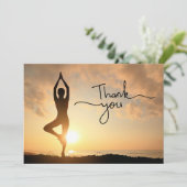 Yoga Positie Dank u kaart (Staand voorkant)