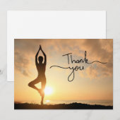 Yoga Positie Dank u kaart (Voorkant / Achterkant)