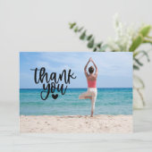 Yoga Positie Dank u kaart (Staand voorkant)