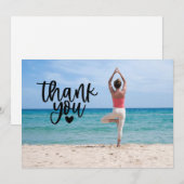 Yoga Positie Dank u kaart (Voorkant / Achterkant)
