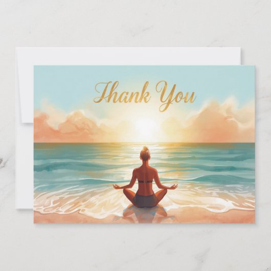 Yoga Positie Dankkaart Bedankkaart (Voorkant)