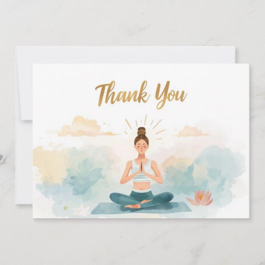 Yoga Positie Dankkaart Bedankkaart (Voorkant)