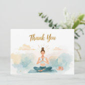 Yoga Positie Dankkaart Bedankkaart (Staand voorkant)
