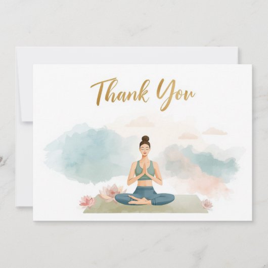 Yoga Positie Dankkaart Bedankkaart (Voorkant)