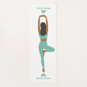 Yoga Positie Grijze Achtergrond Aangepaste Naam Yo Yogamat (Achterkant)