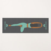 Yoga Positie Grijze Achtergrond Aangepaste Naam Yo Yogamat (Voorkant (horizontaal))