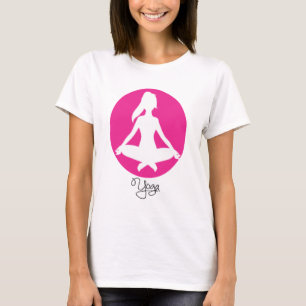 Yoga Positie T-shirts Vrouw Silhouet