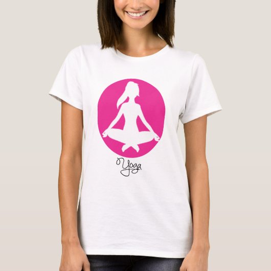 Yoga Positie T-shirts Vrouw Silhouet (Voorkant)