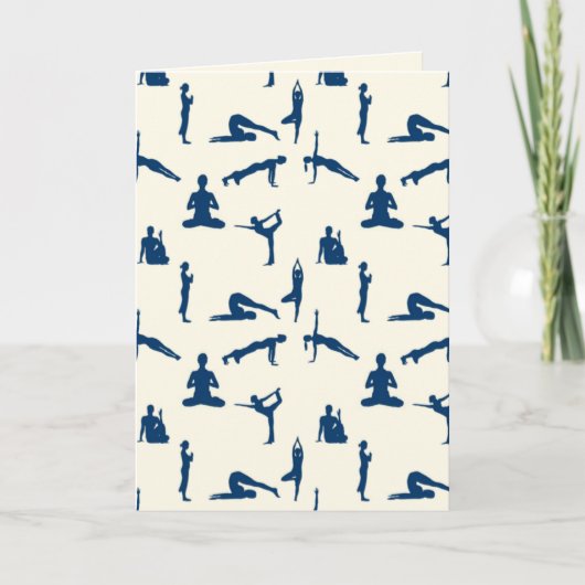 Yoga Posities Crème Off White Kaart (Voorkant)
