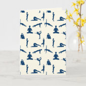 Yoga Posities Crème Off White Kaart (Gele Bloem)