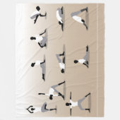 YOGA POSITIES FLEECE DEKEN (Voorkant)